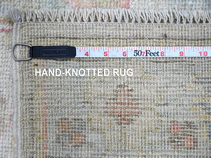 2'11" x 21'0" New Hand Knotted Ivory Wool Runner Oriental Rug - MOA10222411