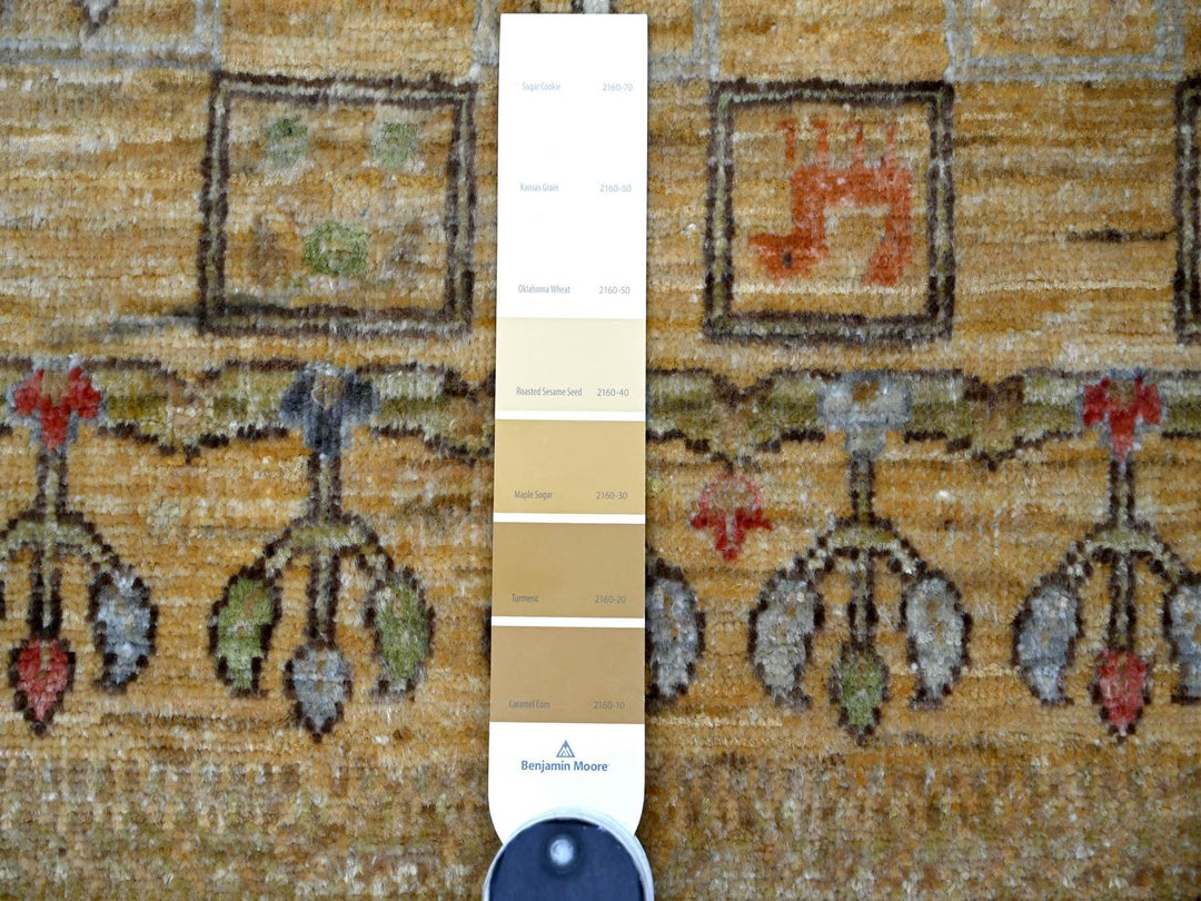 3'1" x 4'11" New Hand Knotted Brown Wool Rectangle Oriental Rug - MOA10222414