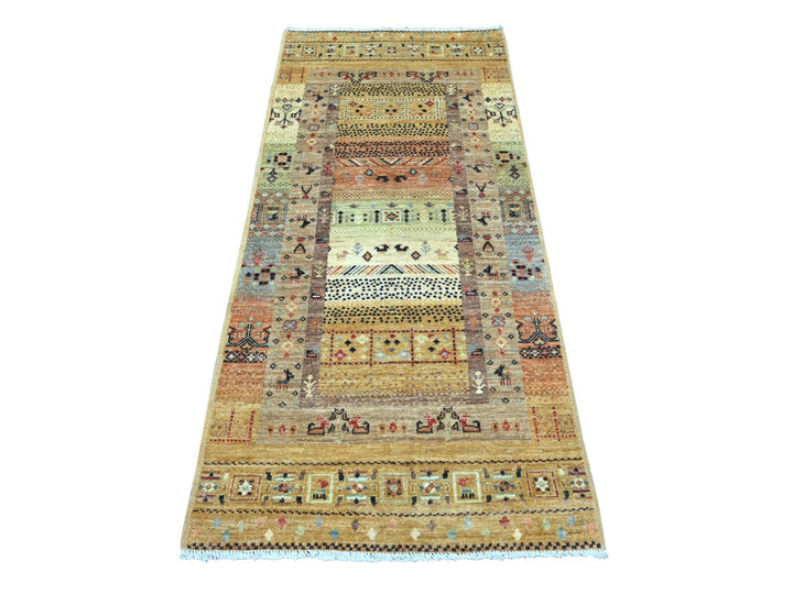 2'9" x 5'10" New Hand Knotted Brown Wool Runner Oriental Rug - MOA10222415