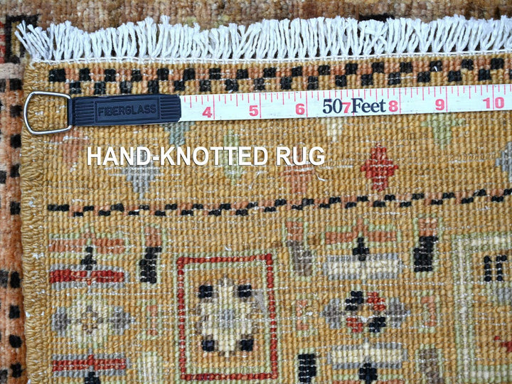 2'9" x 5'10" New Hand Knotted Brown Wool Runner Oriental Rug - MOA10222415