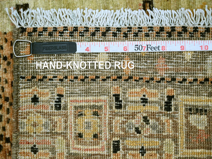 2'8" x 5'7" New Hand Knotted Brown Wool Runner Oriental Rug - MOA10222416