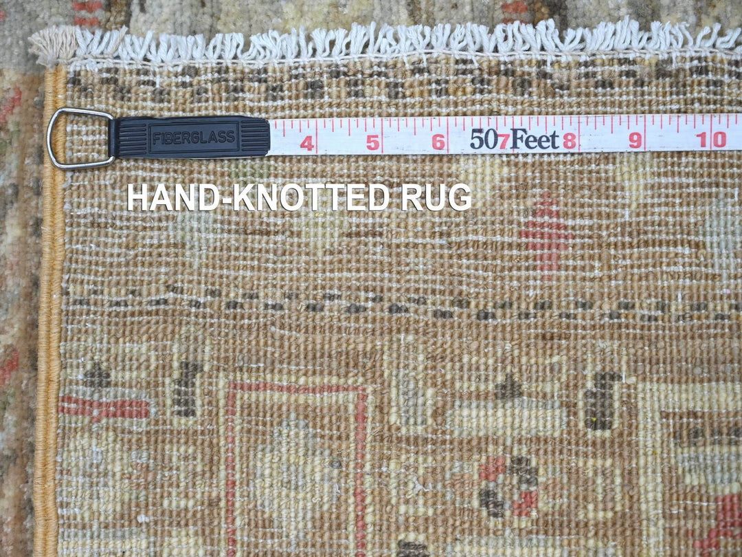 2'8" x 5'7" New Hand Knotted Brown Wool Runner Oriental Rug - MOA10222417