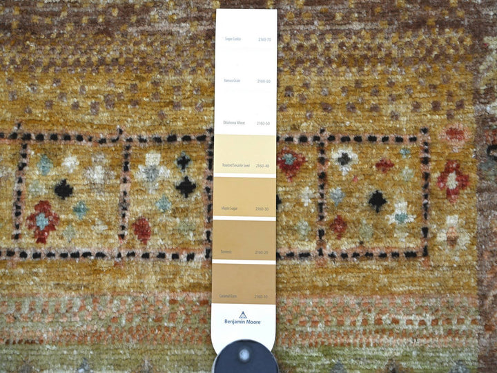 2'11" x 4'10" New Hand Knotted Brown Wool Rectangle Oriental Rug - MOA10222418