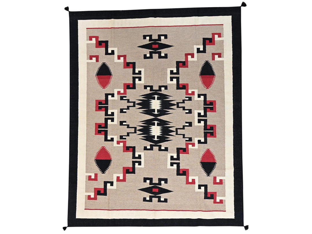 8'1" x 10'2" New Hand Woven Brown Wool Rectangle Oriental Rug - MOA1022241