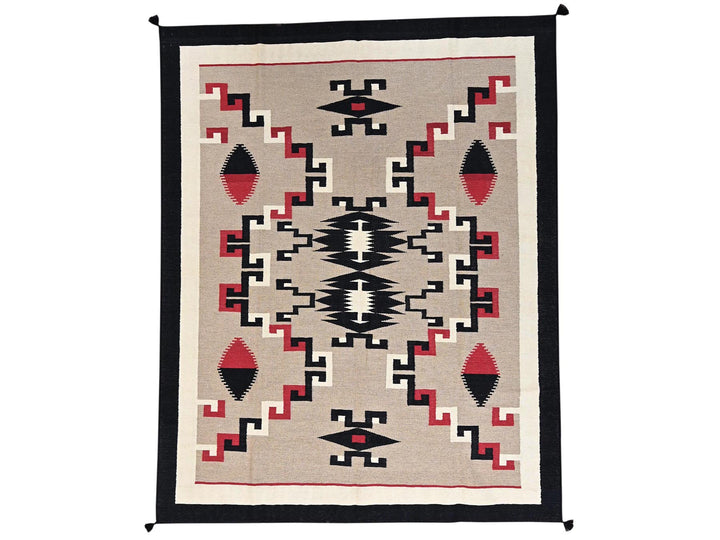 8'1" x 10'2" New Hand Woven Brown Wool Rectangle Oriental Rug - MOA1022241