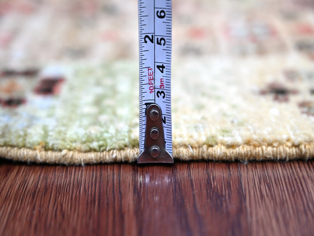 2'10" x 5'8" New Hand Knotted Yellow Wool Runner Oriental Rug - MOA10222421