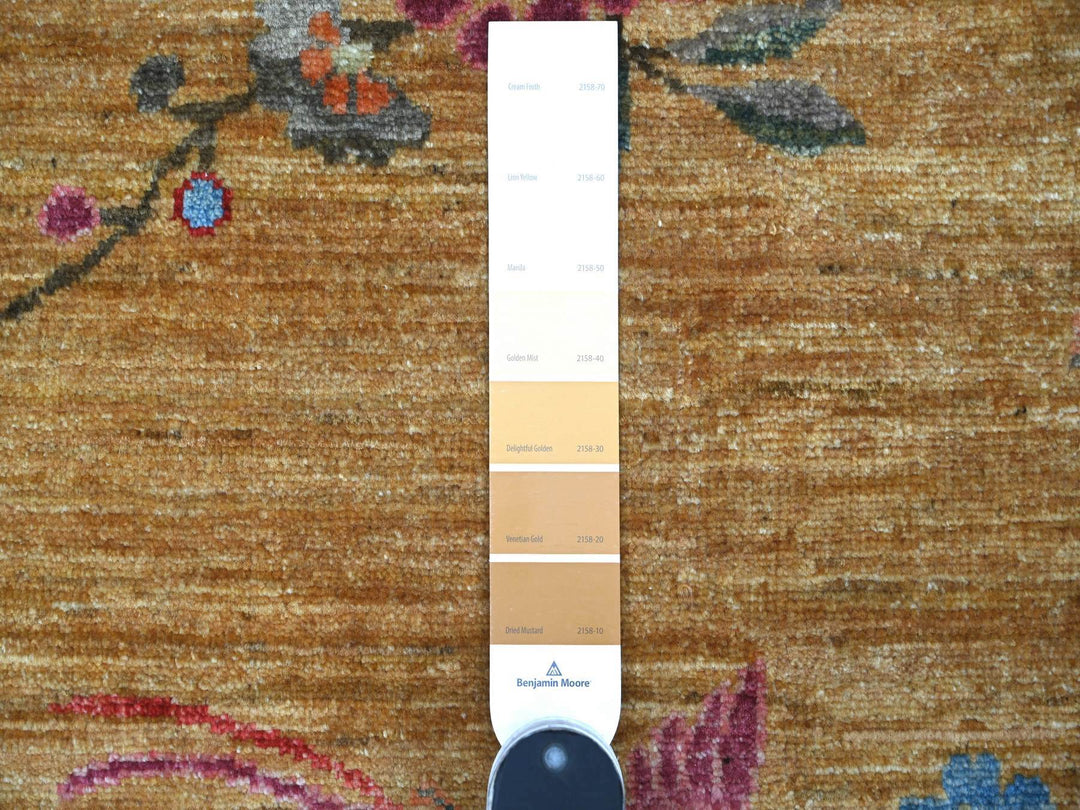 8'1" x 9'8" New Hand Knotted Brown Wool Rectangle Oriental Rug - MOA10222423