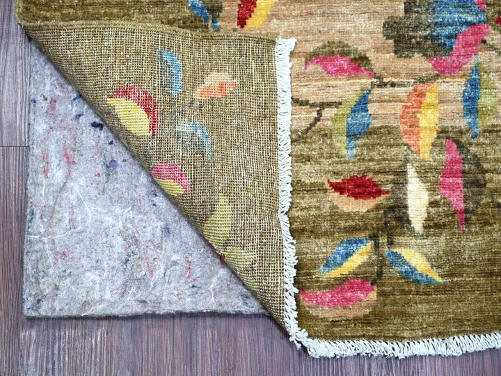 8'0" x 9'10" New Hand Knotted Brown Wool Rectangle Oriental Rug - MOA10222424