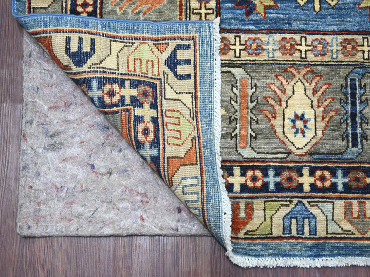 8'2" x 9'11" New Hand Knotted Blue Wool Rectangle Oriental Rug - MOA10222436