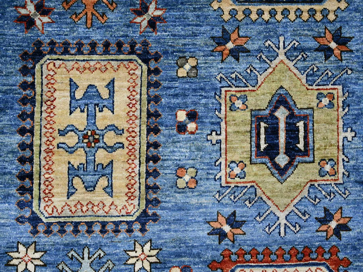 8'2" x 9'11" New Hand Knotted Blue Wool Rectangle Oriental Rug - MOA10222436