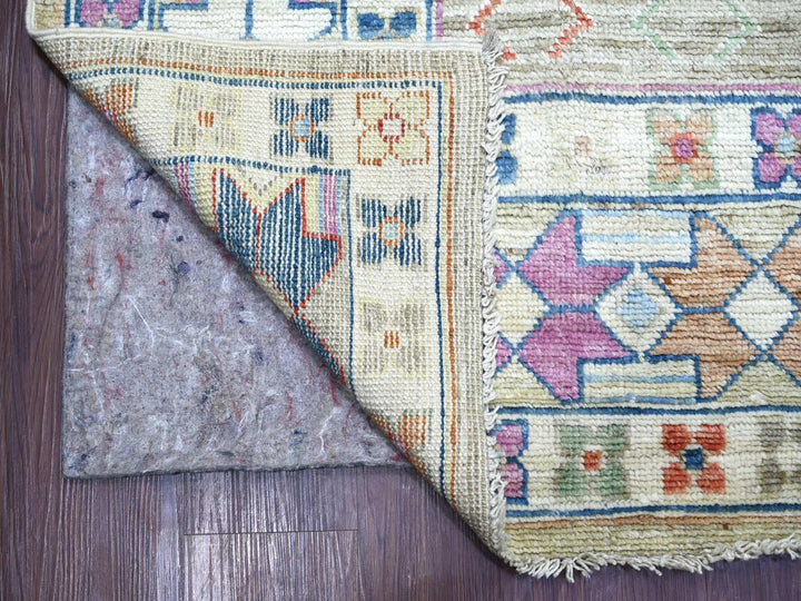 9'0" x 11'6" New Hand Knotted Green Wool Rectangle Oriental Rug - MOA10222437