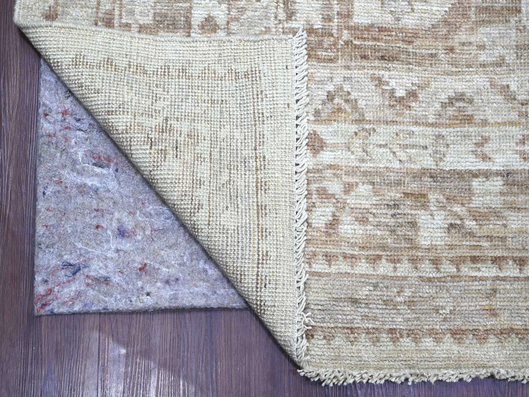 7'10" x 9'10" New Hand Knotted Grey Wool Rectangle Oriental Rug - MOA10222438