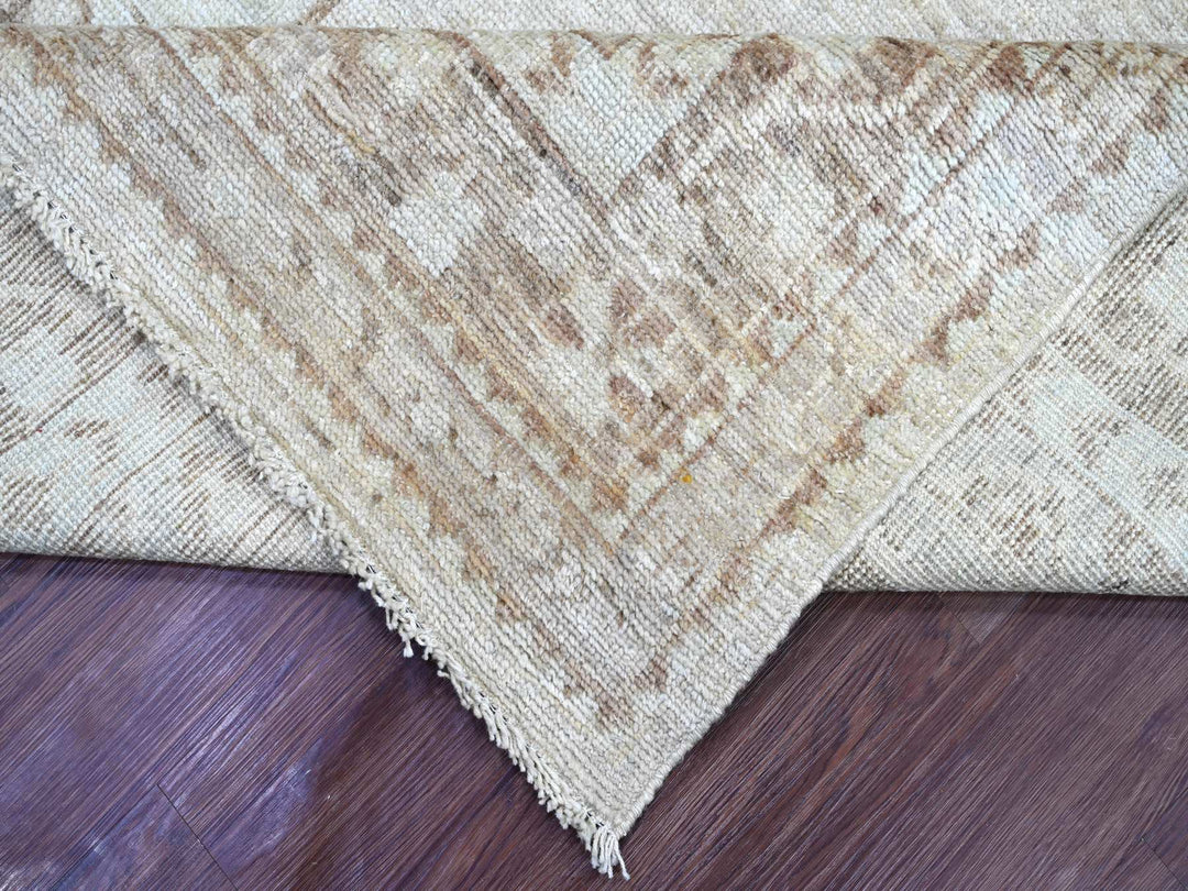 7'10" x 9'10" New Hand Knotted Grey Wool Rectangle Oriental Rug - MOA10222438