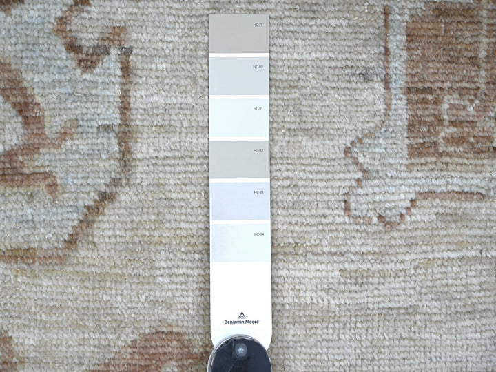 7'10" x 9'10" New Hand Knotted Grey Wool Rectangle Oriental Rug - MOA10222438