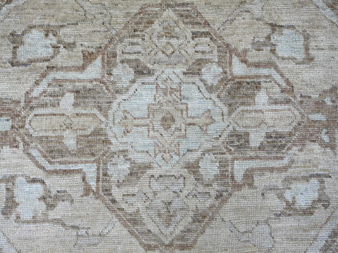 7'10" x 9'10" New Hand Knotted Grey Wool Rectangle Oriental Rug - MOA10222438