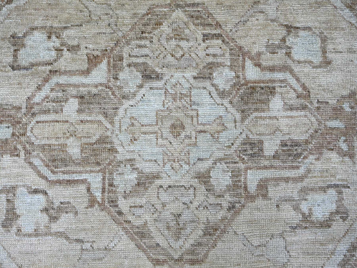 7'10" x 9'10" New Hand Knotted Grey Wool Rectangle Oriental Rug - MOA10222438