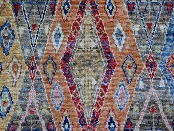 7'9" x 9'11" New Hand Knotted Grey Wool Rectangle Oriental Rug - MOA10222439