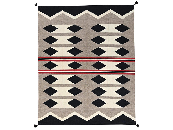 8'2" x 10'0" New Hand Woven Brown Wool Rectangle Oriental Rug - MOA1022243
