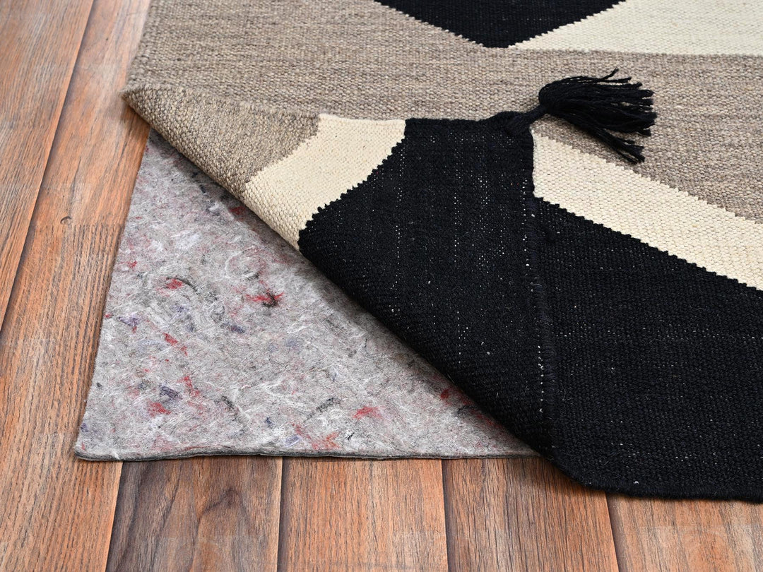 8'2" x 10'0" New Hand Woven Brown Wool Rectangle Oriental Rug - MOA1022243