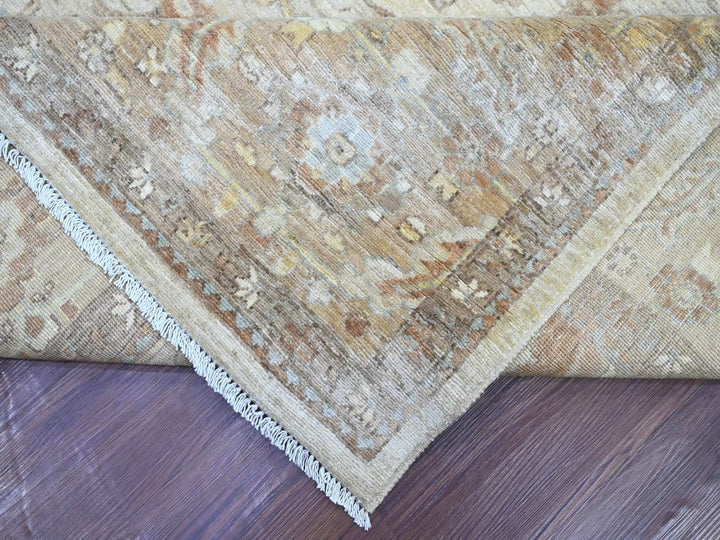 9'0" x 11'9" New Hand Knotted Grey Wool Rectangle Oriental Rug - MOA10222440