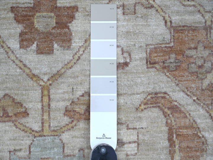 9'0" x 11'9" New Hand Knotted Grey Wool Rectangle Oriental Rug - MOA10222440
