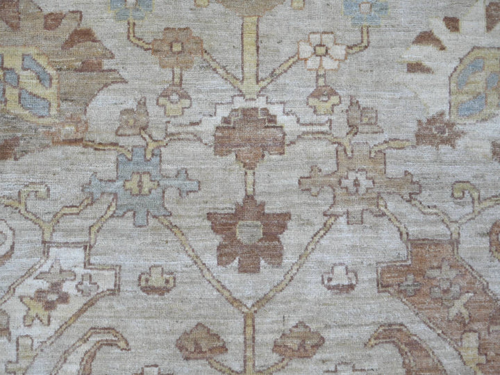 9'0" x 11'9" New Hand Knotted Grey Wool Rectangle Oriental Rug - MOA10222440