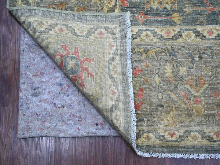 8'11" x 12'2" New Hand Knotted Grey Wool Rectangle Oriental Rug - MOA10222442