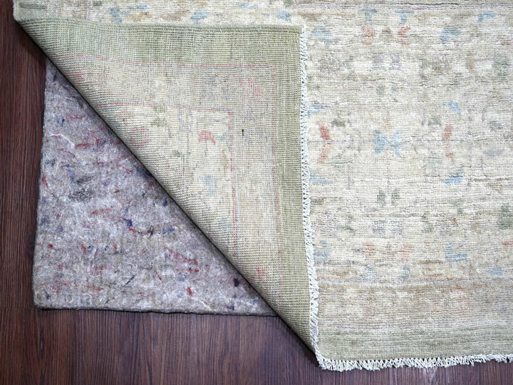 10'1" x 13'9" New Hand Knotted Green Wool Rectangle Oriental Rug - MOA10222444