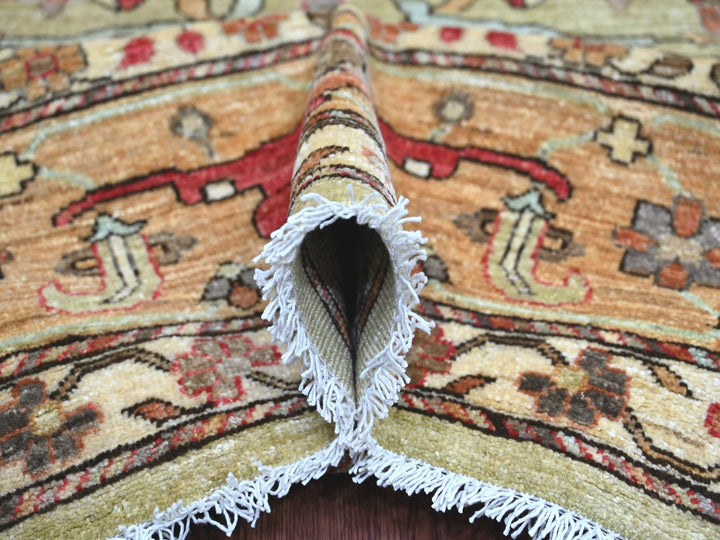 9'2" x 11'8" New Hand Knotted Green Wool Rectangle Oriental Rug - MOA10222446