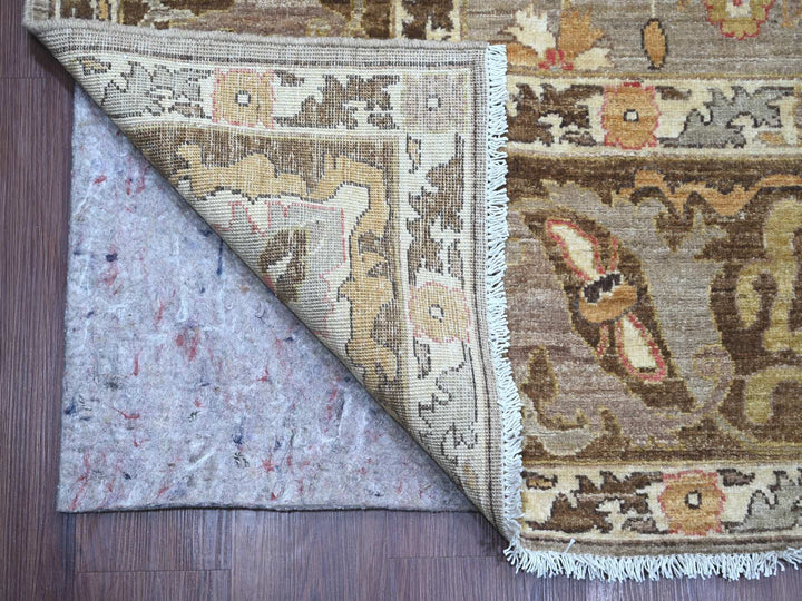 9'11" x 13'2" New Hand Knotted Grey Wool Rectangle Oriental Rug - MOA10222449