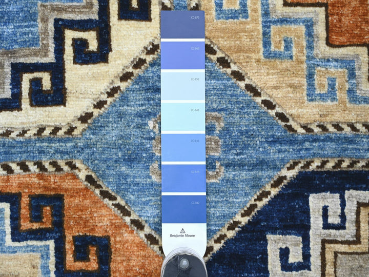 8'2" x 9'9" New Hand Knotted Blue Wool Rectangle Oriental Rug - MOA10222451
