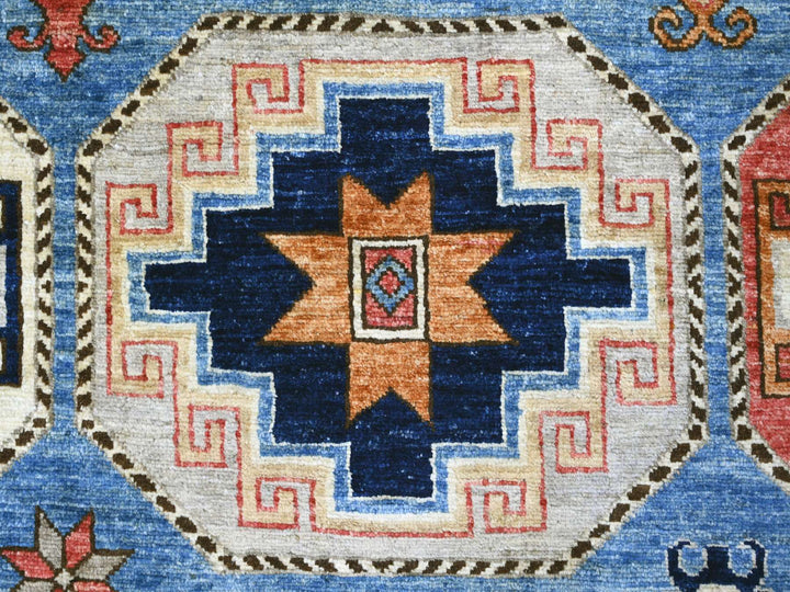 8'2" x 9'9" New Hand Knotted Blue Wool Rectangle Oriental Rug - MOA10222451