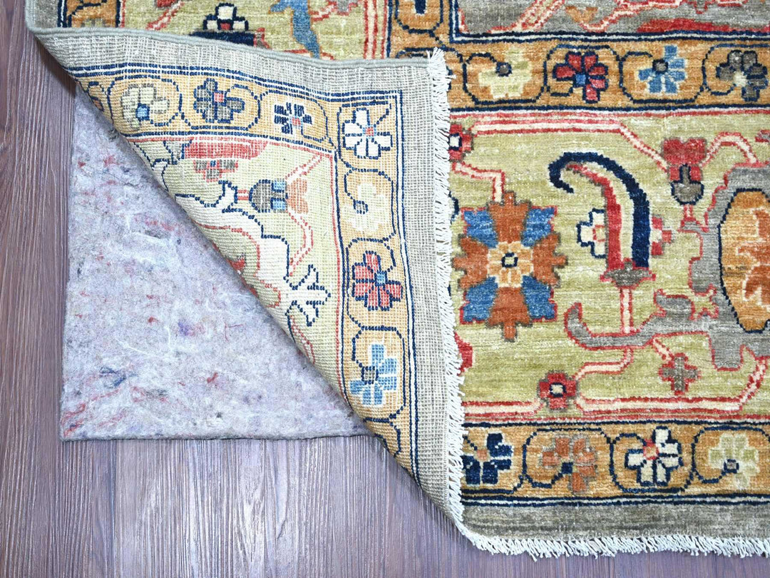 8'10" x 12'0" New Hand Knotted Grey Wool Rectangle Oriental Rug - MOA10222456