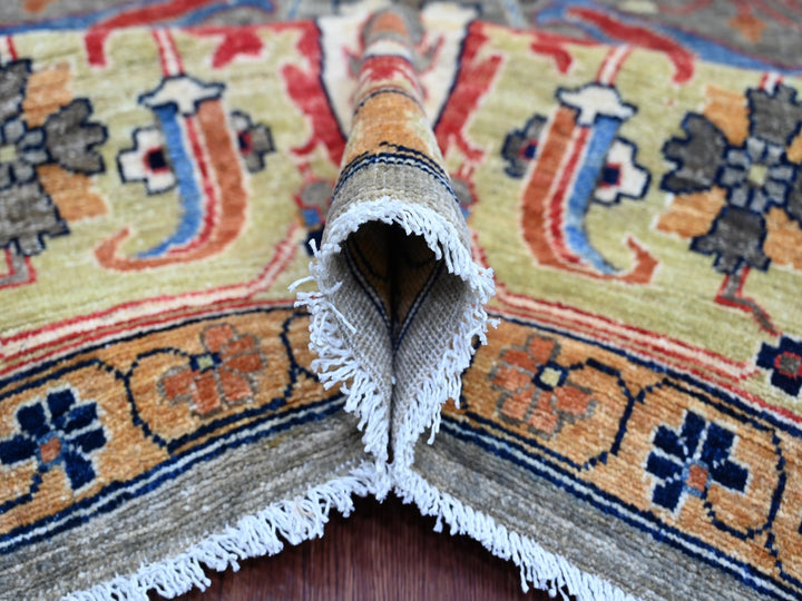 8'10" x 12'0" New Hand Knotted Grey Wool Rectangle Oriental Rug - MOA10222456