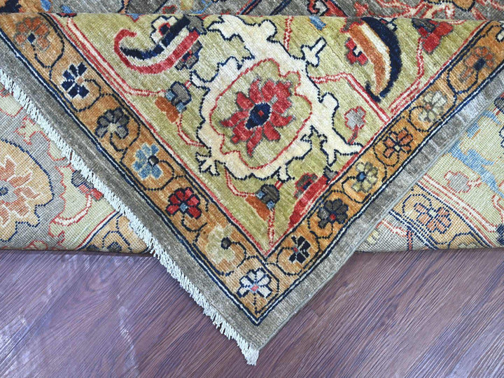 8'10" x 12'0" New Hand Knotted Grey Wool Rectangle Oriental Rug - MOA10222456
