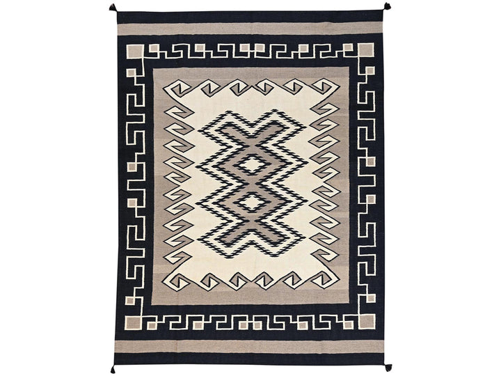 9'0" x 12'2" New Hand Woven Brown Wool Rectangle Oriental Rug - MOA1022245