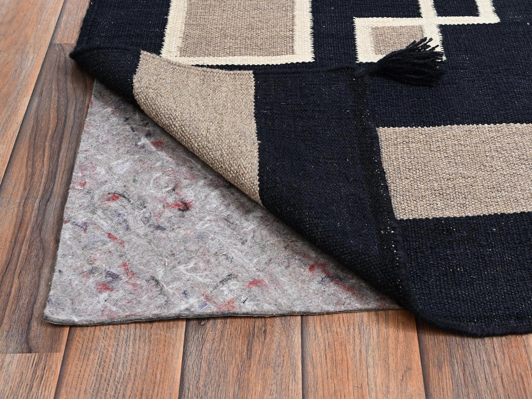 9'0" x 12'2" New Hand Woven Brown Wool Rectangle Oriental Rug - MOA1022245