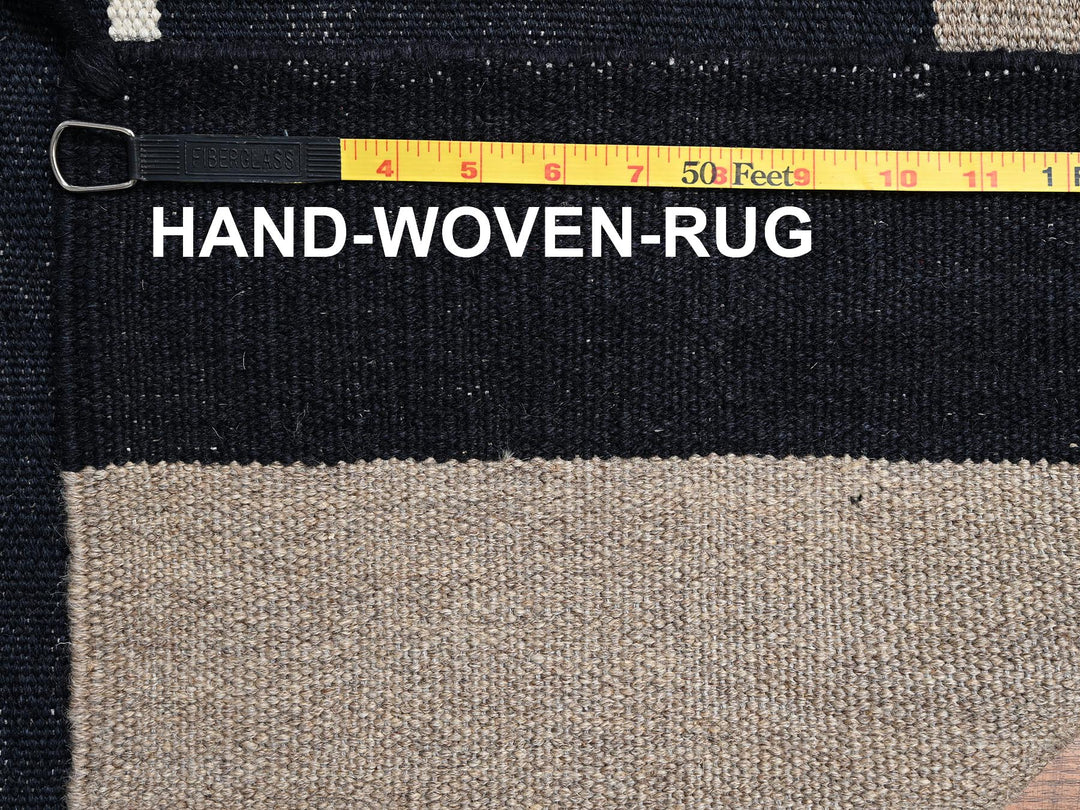 9'0" x 12'2" New Hand Woven Brown Wool Rectangle Oriental Rug - MOA1022245