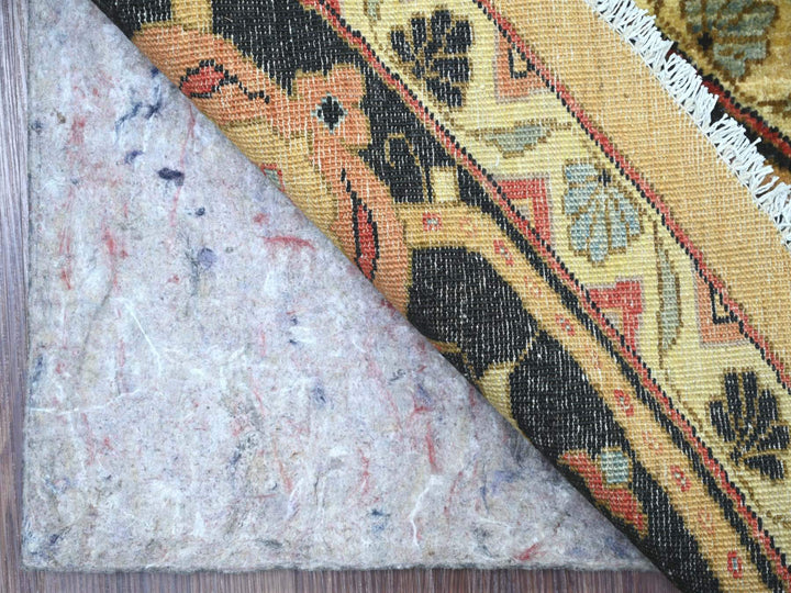 9'11" x 9'11" New Hand Knotted Brown Wool Round Oriental Rug - MOA10222461