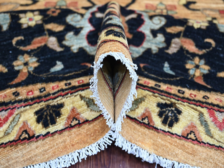 9'11" x 9'11" New Hand Knotted Brown Wool Round Oriental Rug - MOA10222461