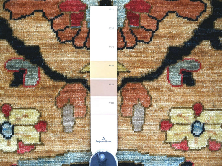 9'11" x 9'11" New Hand Knotted Brown Wool Round Oriental Rug - MOA10222461