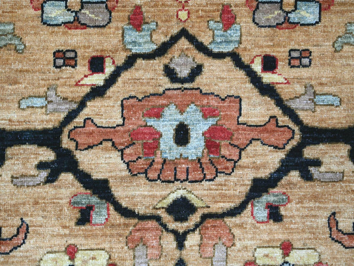9'11" x 9'11" New Hand Knotted Brown Wool Round Oriental Rug - MOA10222461