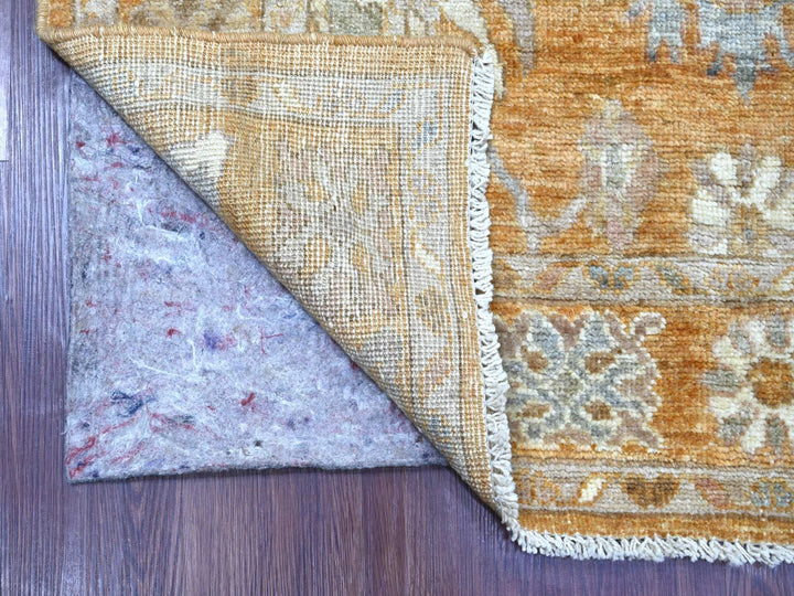 4'0" x 11'11" New Hand Knotted Brown Wool Runner Oriental Rug - MOA10222465