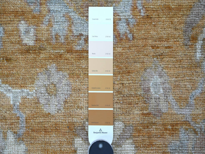 4'0" x 11'11" New Hand Knotted Brown Wool Runner Oriental Rug - MOA10222465