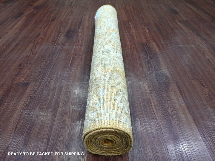 4'0" x 11'11" New Hand Knotted Brown Wool Runner Oriental Rug - MOA10222465