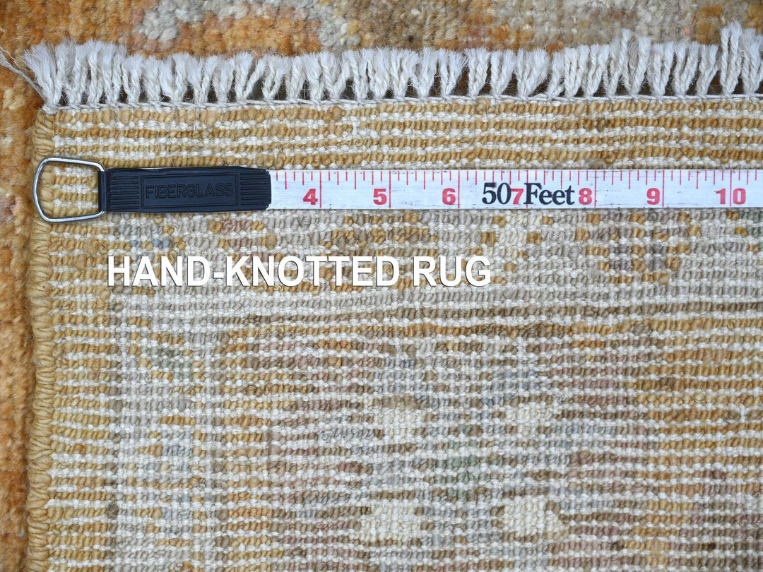 4'0" x 11'11" New Hand Knotted Brown Wool Runner Oriental Rug - MOA10222465