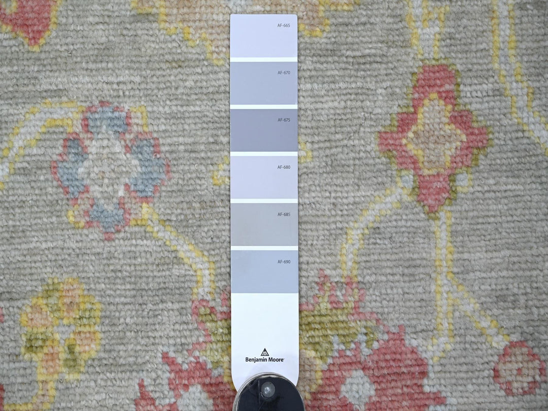 4'1" x 9'11" New Hand Knotted Grey Wool Runner Oriental Rug - MOA10222466