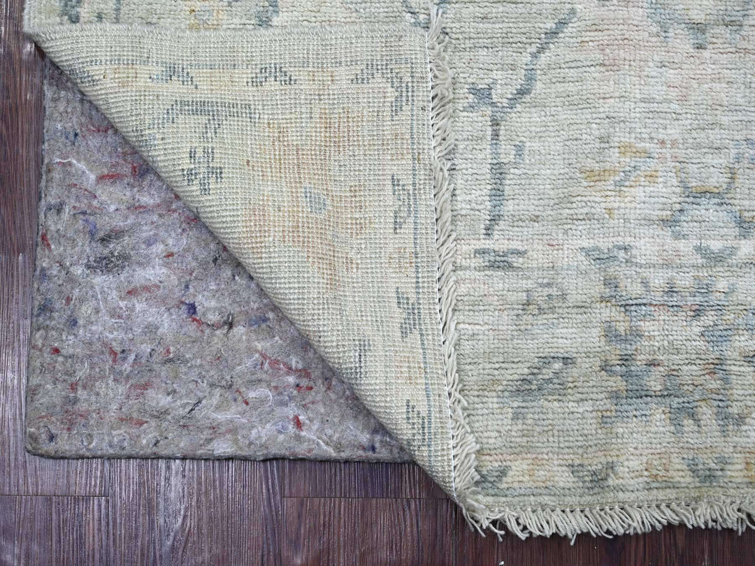 4'0" x 5'8" New Hand Knotted Grey Wool Rectangle Oriental Rug - MOA10222467