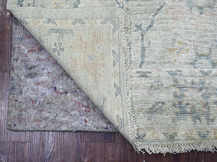 4'0" x 5'8" New Hand Knotted Grey Wool Rectangle Oriental Rug - MOA10222467