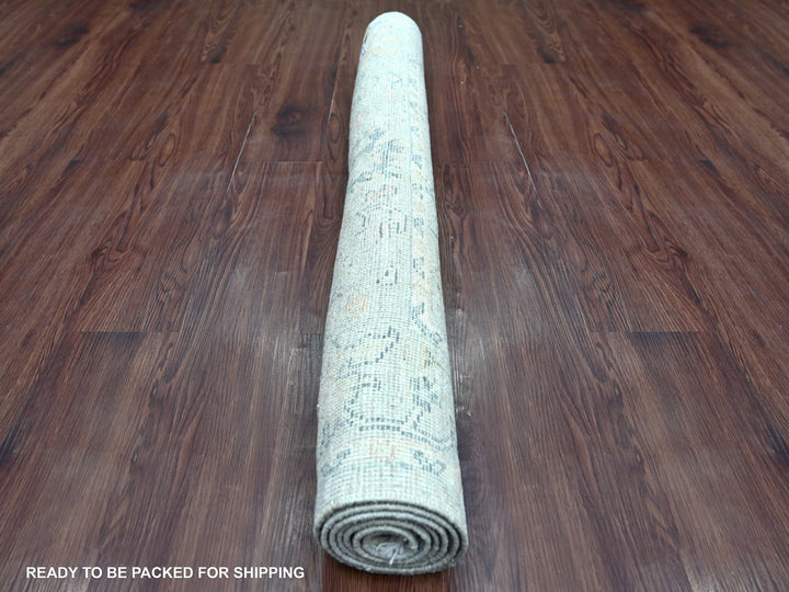 4'0" x 5'8" New Hand Knotted Grey Wool Rectangle Oriental Rug - MOA10222467